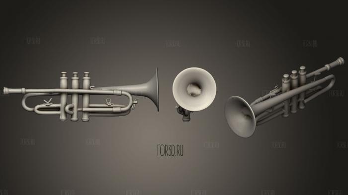 trumpet 3d stl модель для ЧПУ